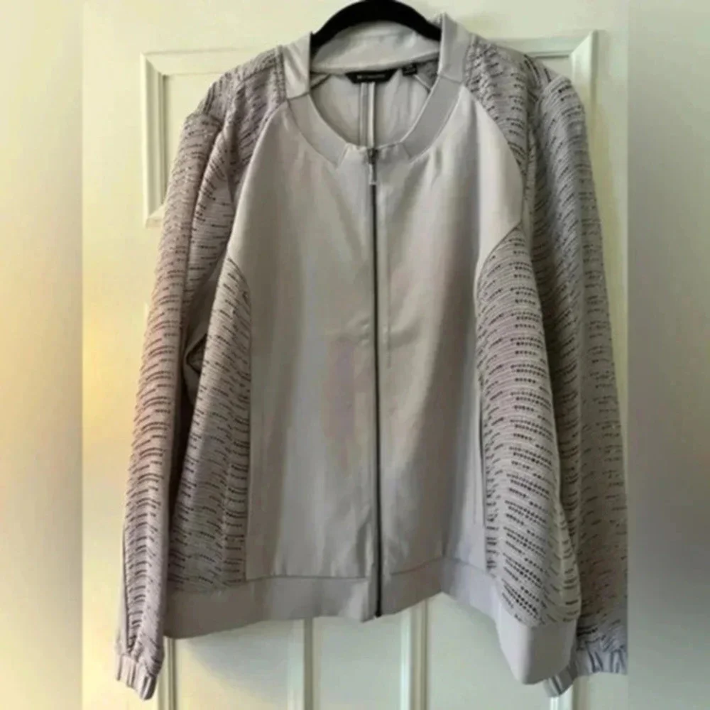 Halston Taupe/Light Grey Color Jacket- Size 22w-Brand New - Picture 1 of 5